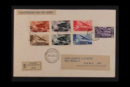GENERAL ISSUES 1933 (26 June) Registered Air Cover To Rome Bearing 50th Anniversary Of Eritrea Air Complete Set (Sass. S - Autres & Non Classés