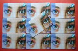 Series 11,12, Kosovo Lot Of 10 Prepaid CARD 20 EURO Used Operator VALA900 (Alcatel) *Eyes* - Kosovo