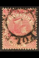 1883-91 2c Bright Rose WATERMARK INVERTED Variety, SG 63aw, Fine Used, Scarce. For More Images, Please Visit Http://www. - Straits Settlements