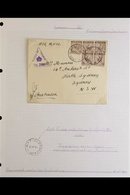 NEGRI SEMBILAN 1937-49 Covers Group With 1941 Censored Cover To Australia Bearing 5c X5 Tied By "A.I.F. FIELD P.O. / No  - Otros & Sin Clasificación