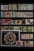 1991-2003 NEVER HINGED MINT ALL DIFFERENT Fine Accumulation Of Complete Sets And Miniature Sheets From 1991 Philatelic S - Malte (...-1964)