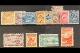 1902 - 07 Mt Cook Set Complete, Perf 14, SG 318/329, Fine To Very Fine Mint.  (12 Stamps) For More Images, Please Visit  - Other & Unclassified