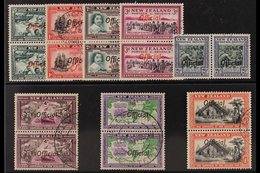OFFICIALS 1940 Centennial Complete Set Of "ff" JOINED Varieties, SG O141a/O149a, Very Fine Used, Each In A Pair With Nor - Otros & Sin Clasificación
