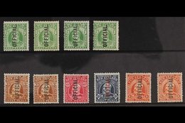 OFFICIALS 1910-16 KEVII MINT SELECTION That Includes The 1910 ½d X4, 1910-16 Set Of 4 With Additional 3d & 1s Shades. (1 - Otros & Sin Clasificación