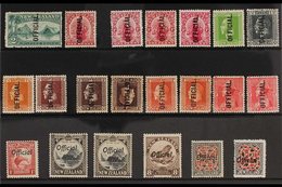 OFFICIALS 1907-1936 MINT SELECTION On S Stock Card That Includes 1907-11 2s Blue Green, KGV Defin Range With Inv Wmk 3d, - Other & Unclassified