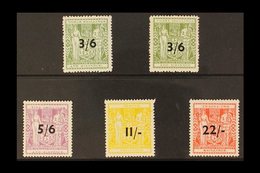 POSTAL FISCAL 1940-53 Surcharged Set To 22/- On 22s, SG F212/216, Very Fine Mint (5 Stamps) For More Images, Please Visi - Otros & Sin Clasificación