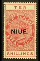 1918-29 10s Brown-red, Thick, Opaque, White Chalky Paper, SG 37b, Fine Mint. For More Images, Please Visit Http://www.sa - Niue