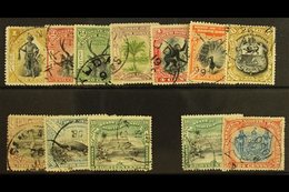 1897-1902 Pictorial 1c To 18c, Corrected Inscriptions 18c And 24c, SG 110/111, Fine CDS Used. (12 Stamps) For More Image - Borneo Del Nord (...-1963)