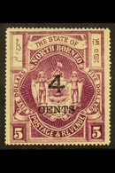 1899 4c On 5c Bright Purple, Narrow Setting, SG 123, Mint With Large Part Gum, Some Toning To Gum And Hinge Remainders.  - North Borneo (...-1963)