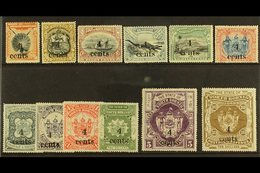 1904-05 Surcharged Set, SG 146/157, Mostly Very Fine Mint (12 Stamps) For More Images, Please Visit Http://www.sandafayr - Borneo Del Nord (...-1963)