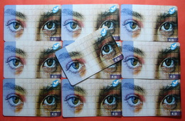 Series 2, Kosovo Lot Of 10 Prepaid CARD 20 EURO Used Operator VALA900 (Alcatel) *Eyes* - Kosovo