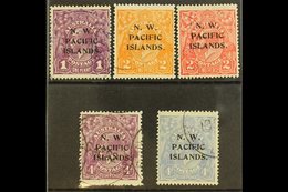 NWPI 1918-23 Heads Watermark Type W5 Overprints Complete Set, SG 120/24, Very Fine Used, Fresh. (5 Stamps) For More Imag - Papúa Nueva Guinea