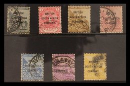 1896 Overprints On Cape Of Good Hope Set, SG 58/64, Cds Used, The 1s A Little Smudged. (7 Stamps) For More Images, Pleas - Otros & Sin Clasificación
