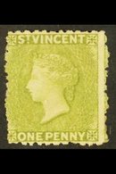 1880 1d Olive Green, Star Wmk Sideways, Perf 11-12½, SG 29, Mint With OG For More Images, Please Visit Http://www.sandaf - St.Vincent (...-1979)