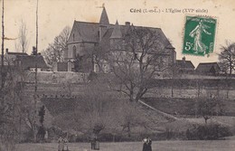 37. CERE. CPA . RARETE. L'EGLISE. ANIMATION. ANNEE 1908 - Genillé