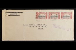 1941 (March) Envelope To England, Bearing 1d X3 Tied Freetown Cds's, Violet Boxed "PASSED BY CENSOR. 3.", Censor Re-seal - Sierra Leone (...-1960)
