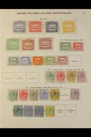 1907-1935 ALL DIFFERENT MINT COLLECTION Presented On A Double Sided Album Page. Includes 1907 Set (5d, 6d & 1s Without G - Islas Salomón (...-1978)