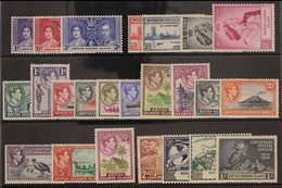 1937-52 COMPLETE KGVI MINT COLLECTION Presented On A Stock Card, Coronation To UPU, SG 57/80, Very Fine Mint (24 Stamps) - Isole Salomone (...-1978)
