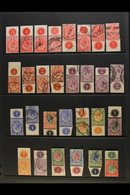 1913-24 KING'S HEADS CONTROLS ½d To £1 Values Complete, With ½d All Plates Numbered 1 To 7, 1d Plates 3, 4, 6 & 7, 1½d A - Unclassified