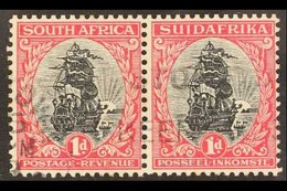 1926-27 1d Black And Carmine, Perf 13½ X 14, Wmk Upright (ex 1927 Booklet), SG 31e, Fine Used Horizontal Pair. For More  - Sin Clasificación