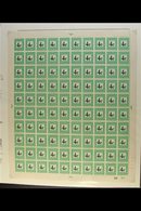 POSTAGE DUES COMPLETE SHEET OF ONE HUNDRED 1961-9 4c Deep Myrtle-green & Light Emerald, Watermark Coat Of Arms, English  - Non Classificati