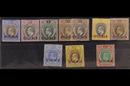 1903 - 1912 Selection (10) Of Mint Stamps Opt'd "SPECIMEN" To 5s & 10s (2) For More Images, Please Visit Http://www.sand - Nigeria (...-1960)