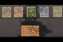 1920 Aleppo Vilayet Overprint With Rosette In Red, Set To 10p On 40c, SG 49b/53b, Fine Used. (6 Stamps) For More Images, - Syrie