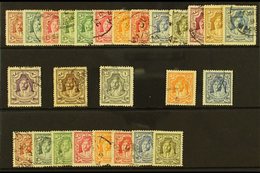 1930 Emir Set Re-engraved Complete Including All SG Listed Perf Types, SG 194b/207, Fine To Very Fine Used. (26 Stamps)  - Jordania