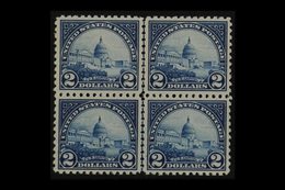 1922-25 $2 Deep Blue Scott 572 (SG 580), Never Hinged Mint CENTRE LINE BLOCK OF FOUR. Superb (block 4) For More Images,  - Andere & Zonder Classificatie