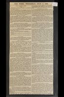 POSTAL INTEREST NEWSPAPER CUTTINGS 1860-1904 Collection Of Original Newspaper Cuttings From "THE TIMES", Includes One La - Autres & Non Classés