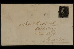 1841 (19 Mar) ELS From Cambridge To London (no Side Flaps Otherwise Intact With Full Postal Markings) Bearing 1d Black ' - Non Classés