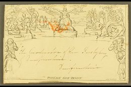 1840 'MAY - DATE' MULREADY. 1840 (26 May) 1d Black Mulready Letter Sheet (stereo A76) From London To Dumfriesshire With  - Altri & Non Classificati