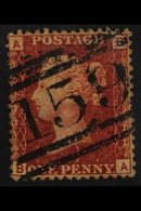 1864-79 1d Lake-red, PLATE 225, SG, Used With Clear "159" Numeral. Plate Number Clearly Visible At Right, Well Centred.  - Autres & Non Classés