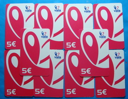 Series 9, Kosovo Lot Of 10 Prepaid CARD 5 EURO Used Operator VALA900 (Alcatel) *Butterfly* - Kosovo