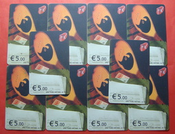 Series 002, Kosovo Lot Of 10 Chip Phone CARD 5 EURO Used Operator VALA900 (Alcatel) *Turkish National Instr* - Kosovo