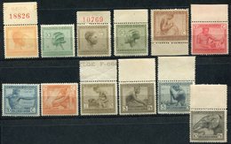 CONGO BELGE COB N°106 / 117 ** / * METIERS ET INDUSTRIES INDIGENES - Neufs