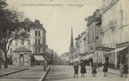 VILLEFRANCHE-SUR-SAÔNE   Rue D'Anse    1914  Animée - Villefranche-sur-Saone