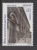 2001 Uruguay Belen Architecture  Complete Set Of 1 MNH - Uruguay