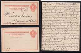 Brazil Brasil 1908 BP 71 40R Stationery Answer Card Used S. FRANCISCO PARANAGUIA Local Use - Postwaardestukken