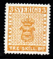 R867.-. SWEDEN - 1855 - SC#: 1a - MINT- 3 SKILL - FANTASY STAMP - Ongebruikt