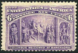 US #235 Mint Hinged 6c Columbian Expo From 1893 - Nuevos