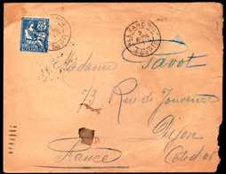 French Alexandria To Dijon Cote D'Or, France Cover 1915 - Cartas & Documentos
