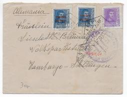 ESPAGNE - 1939 - POSTE AERIENNE - ENVELOPPE Avec CENSURE De SAN SEBASTIAN => HAMBURG (ALLEMAGNE) - Briefe U. Dokumente