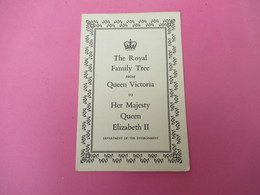 Dépliant 4 Volets/Angleterre/The Royal Family Tree From Queen Victoria To Her Majesty Queen Elizabeth II/ 1975    PGC351 - Dépliants Turistici