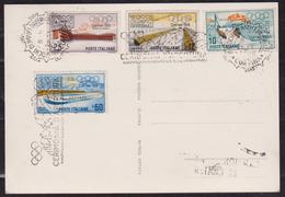 Italy 1956 Postcard Winter Olympic Games FDC Rare Cancellation - - Invierno 1956: Cortina D'Ampezzo