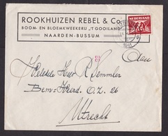 Netherlands: Cover, 1941, 1 Stamp, Cancel Bussum, Small Red 'BB' (sorting Mark?), Sent By Flower Farm (stamp Damaged) - Covers & Documents