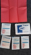 YUGOSLAVIA JAT YUGOSLAV AIRLINES, SUGAR, SALT, PEPPER, SKIM MILK IN POWDER INSTANT,  WET REFRESHING TOWELETTE - Cubertería