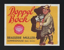 étiquette Bière  Doppel Bock Brasserie Muller Schweighouse  Bas Rhin - Cerveza