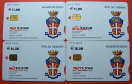 Serie 104-0,4 Italian Army In Kosovo & Iraq Chip Phone CARD 10 Euro Used Operator TELECOM ITALIA *Arma Dei Carabinieri* - Kosovo