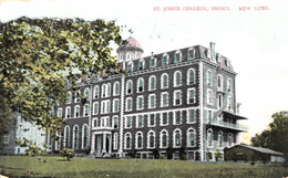 New York - Bronx - St. Johns College - Written 1910 - Stamp Postmark - 2 Scans - Bronx